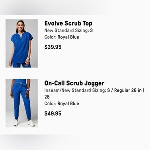 Fabletics women’s scrub set